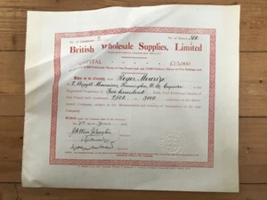 BRITISH WHOLESALE SUPPLIES (UK)  PS (A4) - Picture 1 of 1