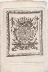 Exlibris Etienne de CHAMPFLOUR (1714-1797), Staatsanwalt Cour de Clermont-Ferrand. - Bild 1 von 1