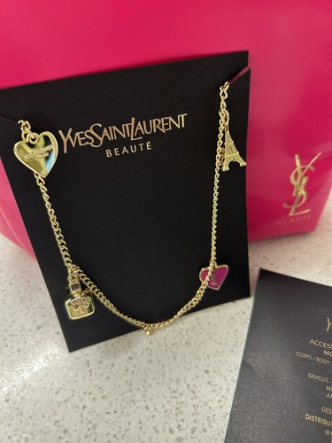 SAINT LAURENT (YSL) Borsa di bellezza Yves Saint Laurent YSL Mon Paris Charm Catena accessorio nuova