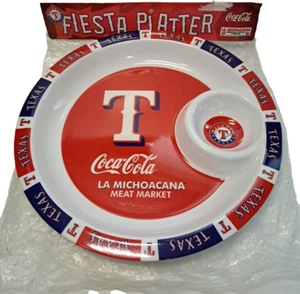 Texas Rangers Baseball Fiesta 14" Servierplatte Tablett Coca-Cola La Michoacana - Bild 1 von 6