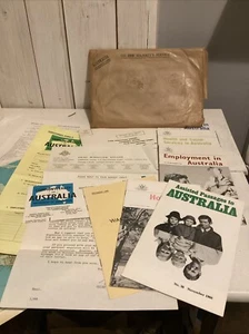 Complete Australia Migration Paperwork From 1969 Includes Envelope & Map Rare - Picture 1 of 11
