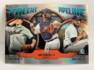 Bowman Chrome Talent Pipeline Detroit Tigers 2019 Casey Mize Jake Rogers Hall - Imagen 1 de 2