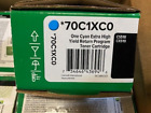 Genuine Sealed Lexmark 70C1xc0 Cyan Toner Cartridge  Cs510