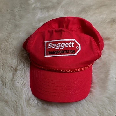 Sombrero de camionero Baggett Transportation Snapback rojo blanco Foto 1 de 3