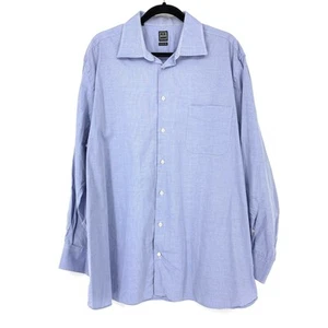 IKE BEHAR Dress Shirt Men's Sz 18 34/35 Classic Fit Button Down Light Blue - Picture 1 of 6