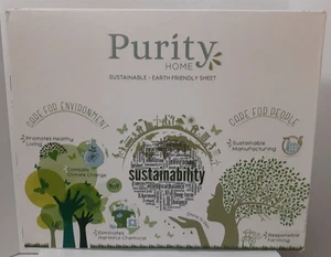 Purity Home Bio 100% Baumwolle Umweltfreundlich & Atmungsaktiv Perkal Twin Bettwäsche - Bild 1 von 3