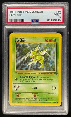 1999 Pokemon Jungle Scyther PSA 9 Mint #26/64 - Image 1 of 2