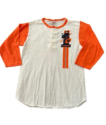 1981 Clemson национальных чемпионов бейсбольная рубашка женщин Sz M Collegiate Pacific - Изображение 1 из 4