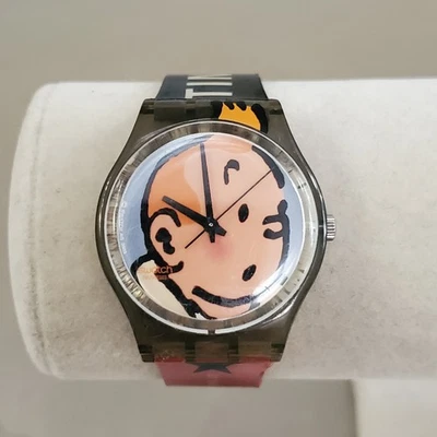 Relógio Swatch LES ADVENTURES DE TINTIN GM165 Vintage 2004 Analógico Suíço 34 mm - Imagem 1 de 4