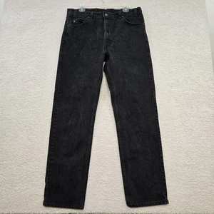 De Colección Años 90 Levis 505 Para Hombres 36x32 Negro Naranja Pestaña Regular Recto EE. UU. 1997 - Imagen 1 de 10