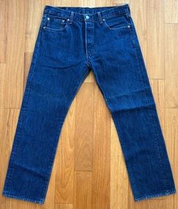 Pantalones de mezclilla para hombre LEVI'S 501 pierna recta botón mosca 34x30 EXCELENTE ESTADO, USADOS UNA VEZ - Imagen 1 de 3