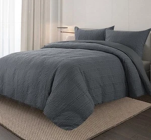 Lxztayuk 120x120 Extra Large King Size Waffle Duvet Cover, Microfiber Duvet C... - Picture 1 of 7