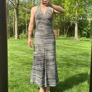 Rachel Comey Crochet Halter Midi Dress Size XS Black Natural Space Knit $648 - Picture 1 of 24