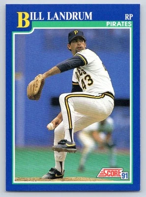 1991 Score Bill Landrum #98 Pittsburgh Pirates - Image 1 of 2