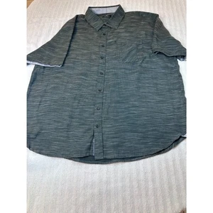 Across The Pond Button Up Shirt 3X Green Short Sleeve Casual Big & Tall - Picture 1 of 5