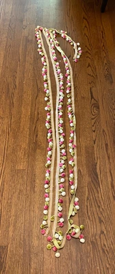 Almohadas tapizadas Pom Pom Trim cortinas verde salvia, crema. rosa nuevo 6 yardas 12" Foto 1 de 4