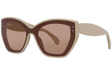 Azzedine Alaia Entry AA0044S 003 Sunglasses Women's Beige/Brown Shield Lens 99mm