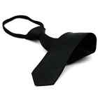 Lazy Men's Zipper Necktie Solid Striped Casual Business Wedding Zip Up Neck Tie