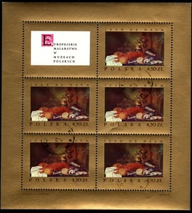 POLAND, 1557, SHEET, 1967, CANCELED, PAINTING, STILL LIFE WITH LOBSTER, de HEEM - Picture 1 of 1