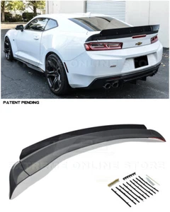 For 16-Up Camaro 1LE Extended Style 3 Pcs Rear Trunk Lid Wing Wickerbill Spoiler - Picture 1 of 12