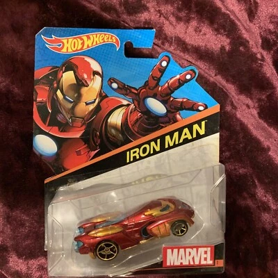 Hot Wheels 2014 Character Cars Marvel IRON MAN, New, See Pics! - Image 1 of 4