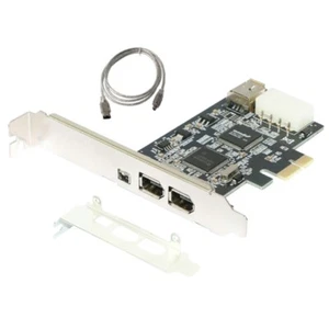 PCI-e 1X IEEE 1394A 4 Port Firewire Card Adapter 6-4 Pin Cable For Desktop PC - Picture 1 of 8