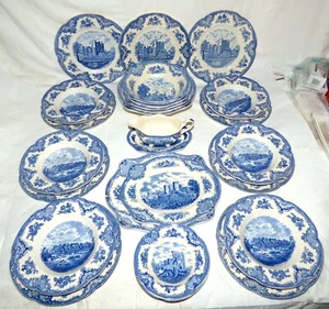 Johnson Keramik Old Britain Castles Blau Speiseservice 28-tlg. Chips 21722 - Bild 1 von 22