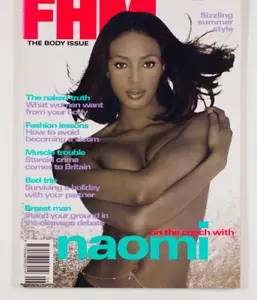 NAOMI CAMPBELL THE BODY ISSUE SUMMER STYLE STEROIDS MEN'S FASHION - FHM MAGAZINE - Picture 1 of 1