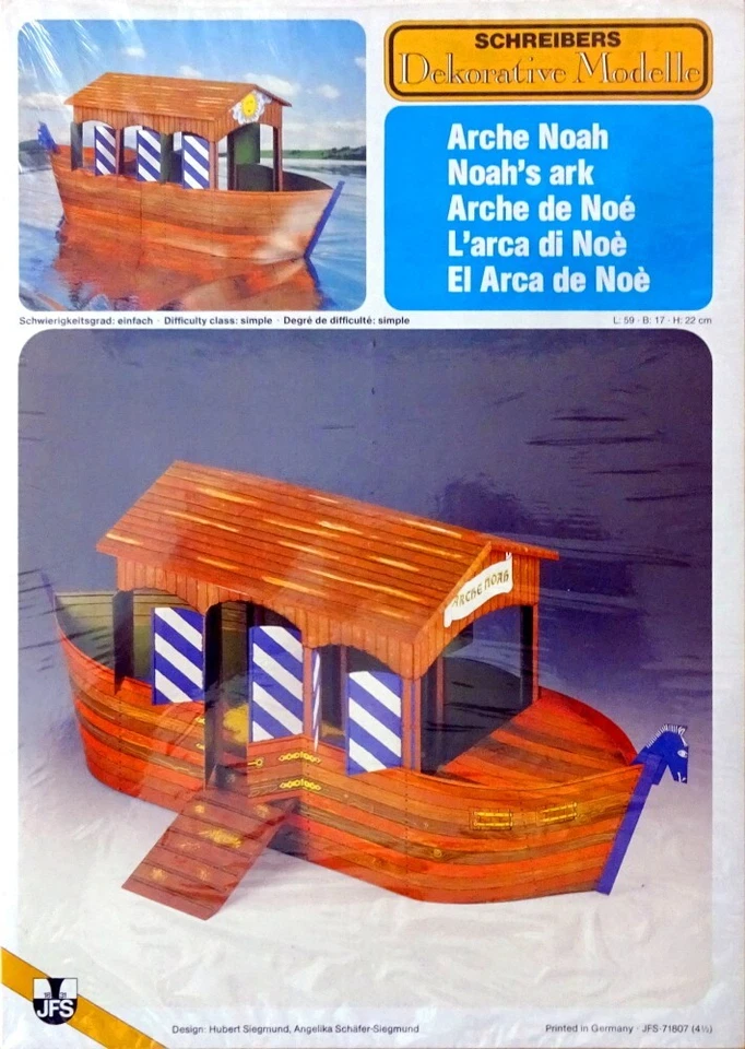 Schreibers dekorative Modelle Arche Noah Papierbastelbogen - Bild 1 von 1