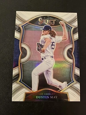 2021 Panini Select Dustin May #25 White Concourse Prizm /50 Los Angeles Dodgers - Image 1 of 2