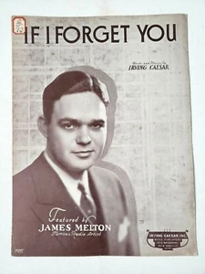 Vintage Antique Sheet Music IF I FORGET YOU 1932 Irving Caesar - Picture 1 of 4
