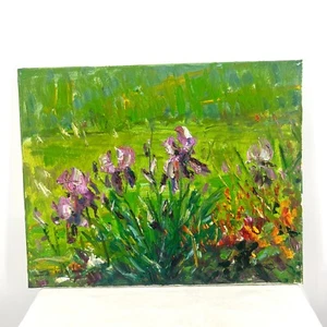 Original Oil Painting Tadeusz Seidel “Purple Flowers” Oil On Canvas 16”x20” - Picture 1 of 3