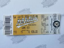 2006 Seattle Mariners at Oakland Athletics A's Ticket 6/13/06