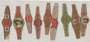 Vintage Konvolut 9 Papier Zigarren Etiketten - Bild 1 von 2