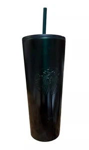 Bicchiere Starbucks Holiday 2020 verde scuro/nero sfumato acciaio inox - Foto 1 di 4