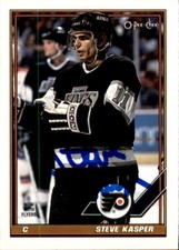 Steve Kasper Signed Autographed 91/92 OPC O-Pee-Chee card Los Angeles Kings