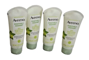 Aveeno Positively Radiant Skin Brightening Daily Scrub 2 oz each Lot of 4 New - Picture 1 of 5
