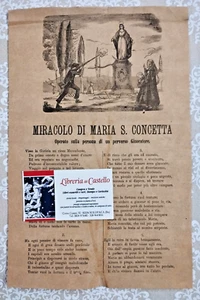 MIRACOLO MADONNA IMMACOLATA STAMPA POPOLARE 1888 GORIZIA - Picture 1 of 2