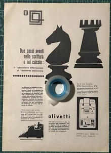 Rara Pubblicità Macchina da scrivere GRAPHIKA OLIVETTI del 1957 - Imagen 1 de 1