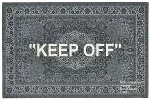 Virgil Abloh "IKEA Art Event 2019" Low Pile Rug "Keep Off" 6' 7" x 9' 10" - Picture 1 of 12