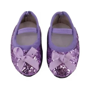 Purple Glitter Slip On Doll shoes for 18” Dolls Like American Girl - Picture 1 of 1