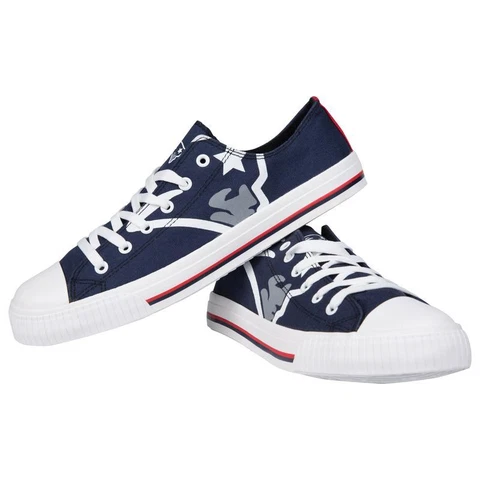 New England Patriots NFL Men's Low Top Big Logo Canvas Shoes FREE SHIP Cover