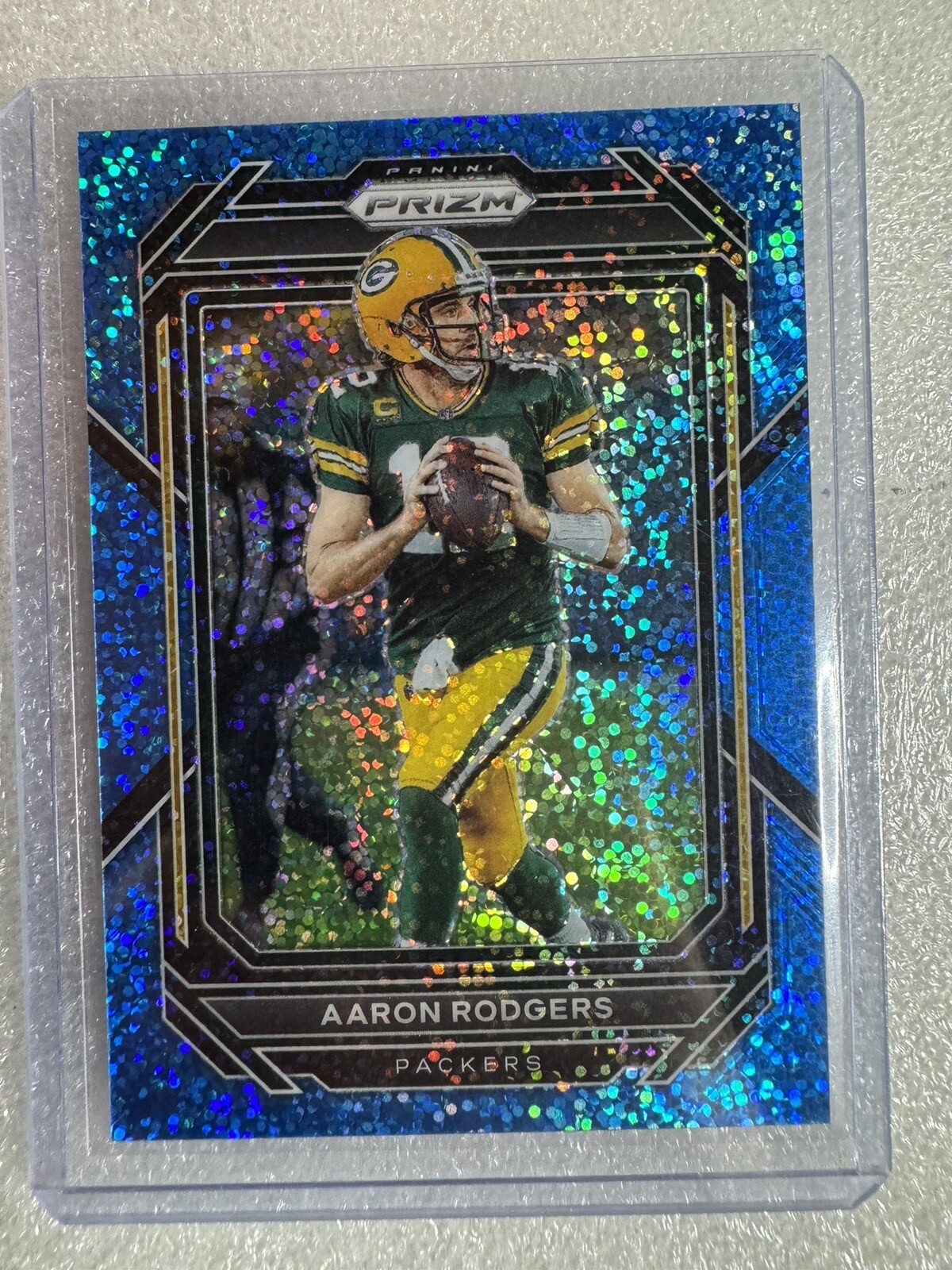 2022 Panini Prizm - AARON RODGERS Blue Sparkle Prizm /96 RC #103 SSP Packers/Jet