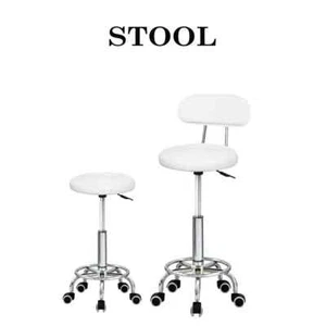 White Spa Salon Stool Gas Lift Backrest Barber Massage Beauty Hairdressing Chair - Picture 1 of 18