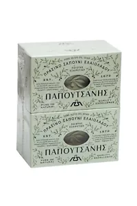 Papoutsanis Pure Greek Olive Oil Soap Of Bars, 8.8 oz, Pack Of 4 (250g) - Picture 1 of 7