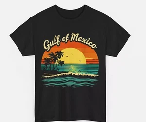 Gulf Of Mexico Beach Palms Summer Vacation T-Shirt - Picture 1 of 7