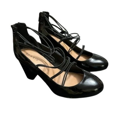Torrid Black Faux Patent Leather Mary Jane Pumps Size 9W - Image 1 of 4