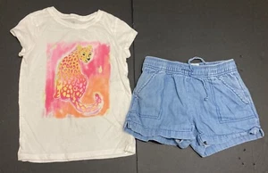 Girl's Old Navy Outfit Size 8 - Black Floral Top w/ Rockstar Jegging Jeans EUC - Picture 1 of 7