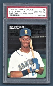 1989 Mother's Cookies Bat Ken Griffey Jr. Mariners #3 Rookie PSA 10 #01492543