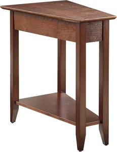 American Heritage Wedge End Table 24" - Classic Living Room Table with Storage S - Picture 1 of 7